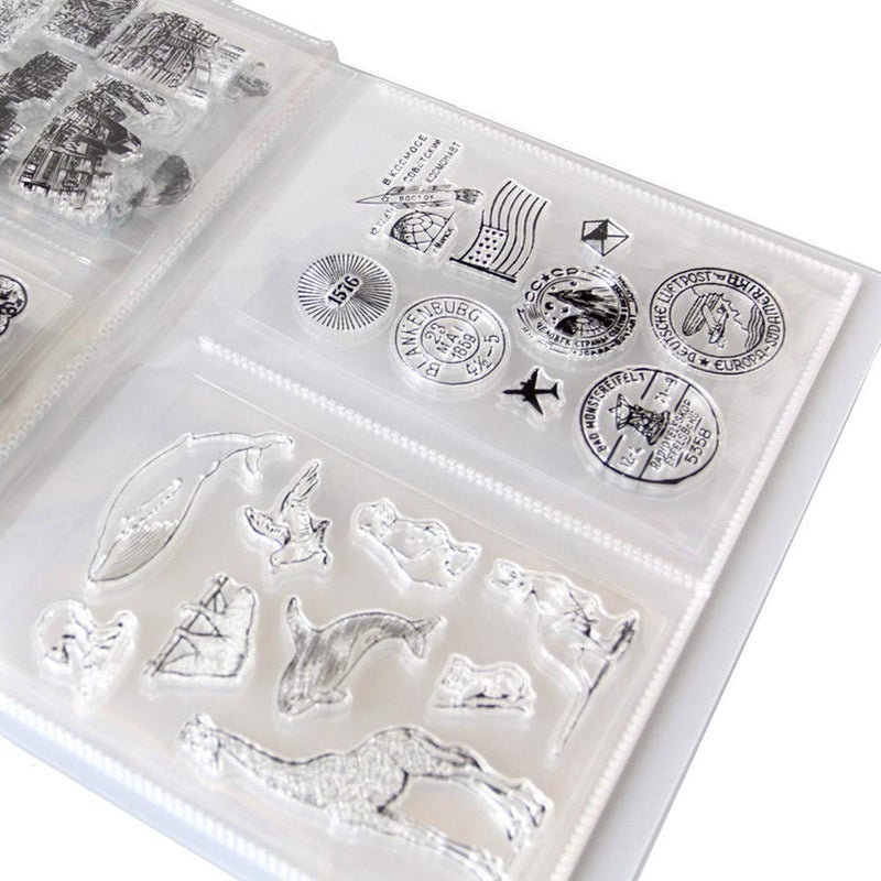 arriettycraft Clear Stamps Storage Cutting Dies Storage Paper Craft Keeper Cards Storage Photo Storage Storage Keeper Cards Folder Storage for DIY Scrapbooking Arts Crafts Collecting Album - Image 1